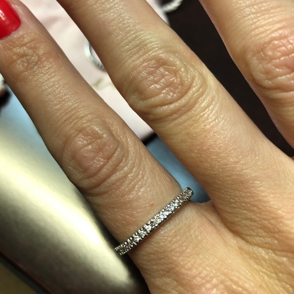 GIRLS CREW Classic Stacking Rings Silver with CZ - Picture 5 of 6